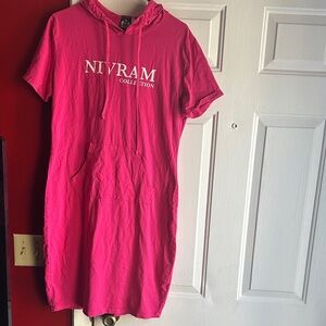Pink Hooded Dress